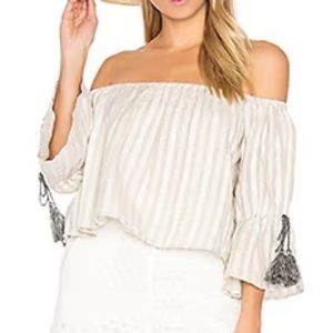 Tularosa × REVOLVE Alexa Top in Natural Stripe